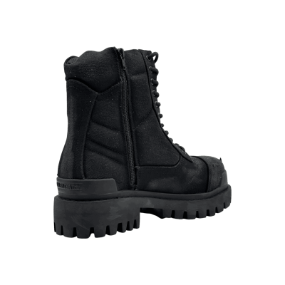 Balenciaga Combat Strike Boots 'Washed Black Cotton'