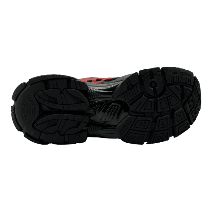 Balenciaga Runner Graffiti Sneakers 'Black/Red Mesh/Nylon'