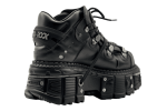 New Rock ANKLE BOOT BLACK IMPERFECT WITH LACES Premium