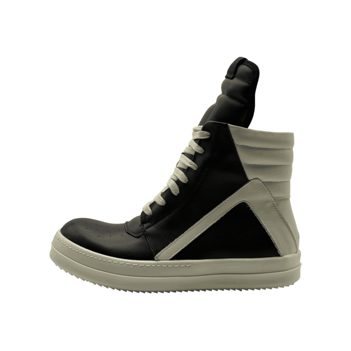Rick Owens Geobasket High-Top Sneakers 'Black Milk'