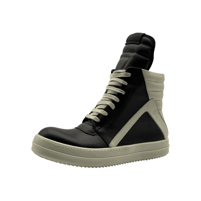 Rick Owens Geobasket High-Top Sneakers 'Black Milk'
