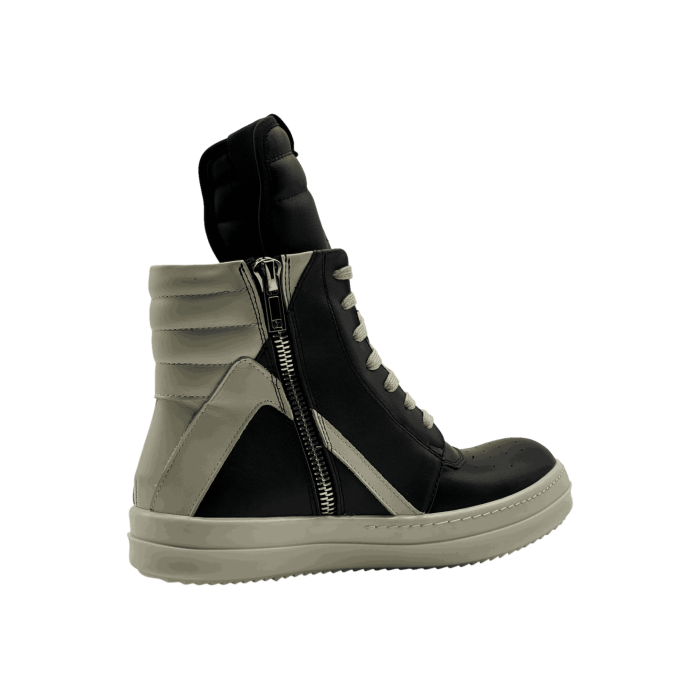 Rick Owens Geobasket High-Top Sneakers 'Black Milk'