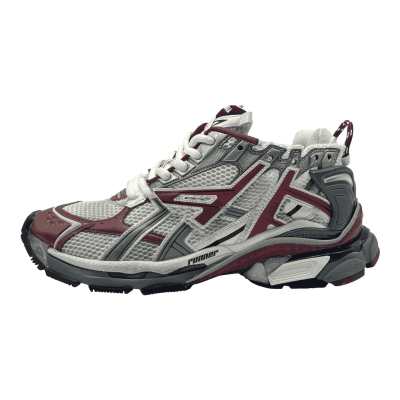 Balenciaga Runner Sneakers 'Burgundy Grey White Mesh and Nylon'