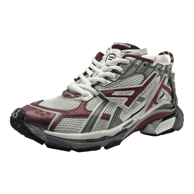 Balenciaga Runner Sneakers 'Burgundy Grey White Mesh and Nylon'