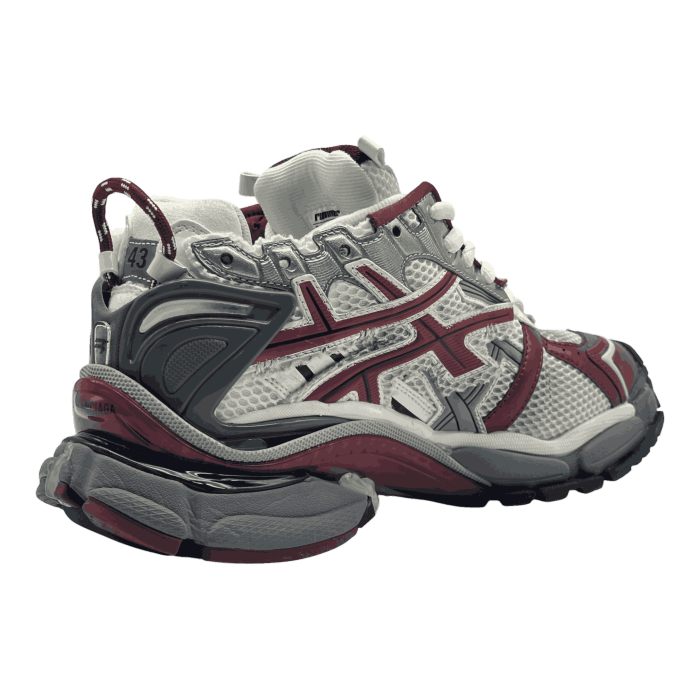 Balenciaga Runner Sneakers 'Burgundy Grey White Mesh and Nylon'