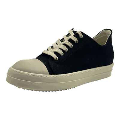 RICK OWENS DRKSHDW FW25 CONCORDIANS LOW SNEAKS IN BLACK/MILK