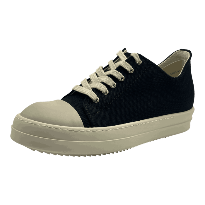 RICK OWENS DRKSHDW FW25 CONCORDIANS LOW SNEAKS IN BLACK/MILK (страница 15)