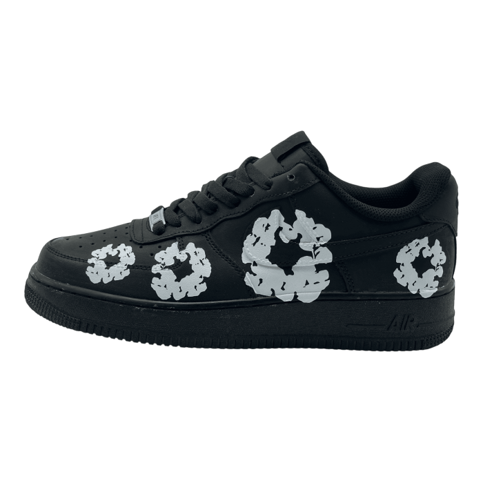Nike air force x denim tears custom Black