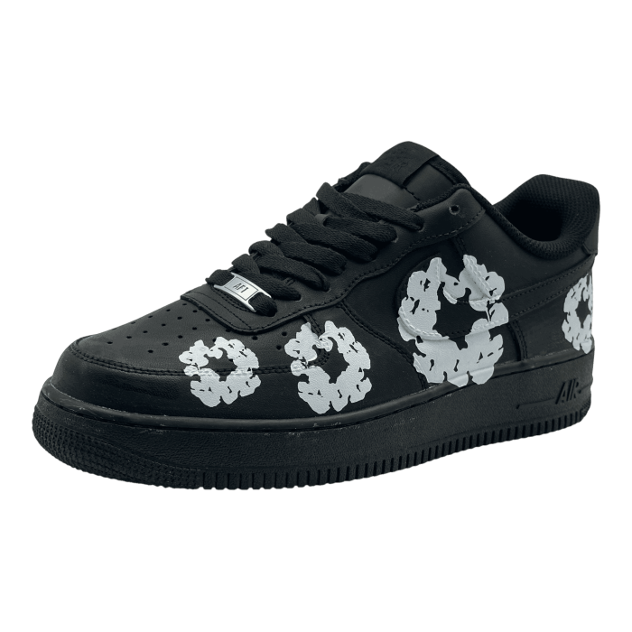 Nike air force x denim tears custom Black