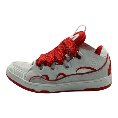  Lanvin Curb Sneakers 'White Red'