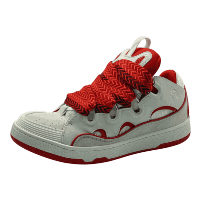  Lanvin Curb Sneakers 'White Red'
