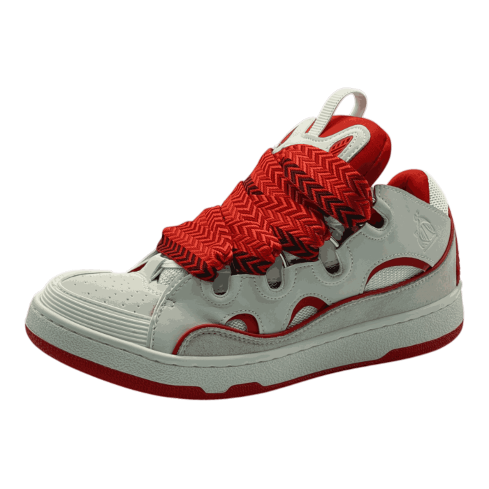 Lanvin Curb Sneakers 'White Red'