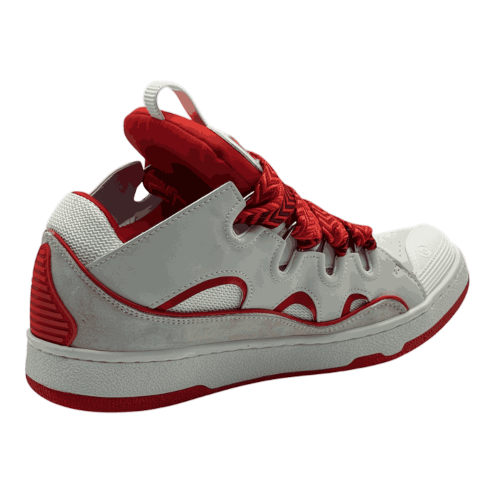 Lanvin Curb Sneakers 'White Red'