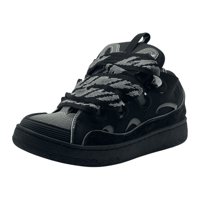 lanvin curb sneakers 'black grey'
