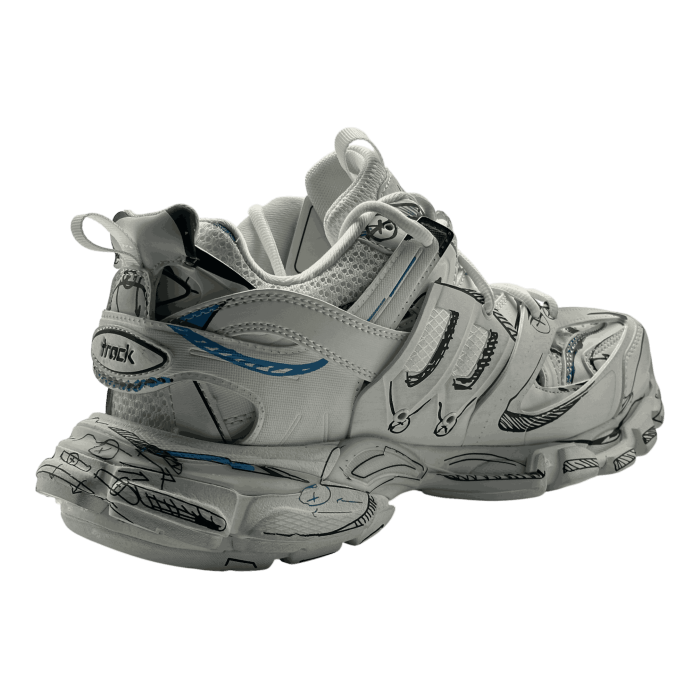 Balenciaga Track 1.0 Sneakers ' White Blue Mesh and Nylon Graffiti' (страница 3)
