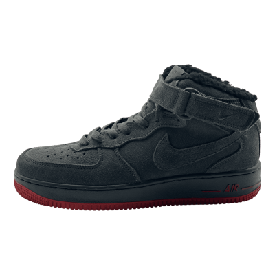 Nike Air Force Mid Suede 'Grey/Red' Winter
