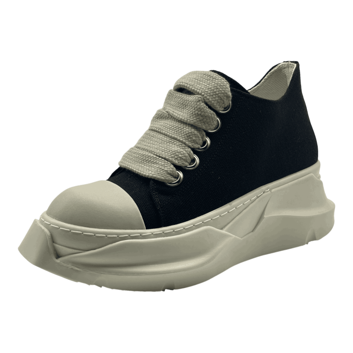 RICK OWENS DRKSHDW JUMBOLACE ABSTRACT LOW SNEAKS IN BLACK/MILK (страница 7)