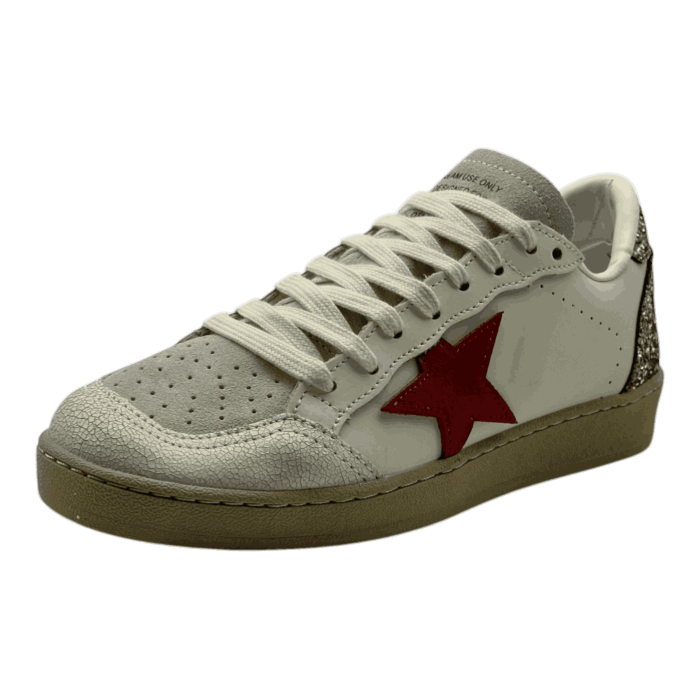 Golden Goose Ball Star Low 'white/red'