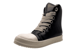 RICK OWENS SS25 HOLLYWOOD JUMBOLACE SNEAKERS IN 'BLACK/MILK'