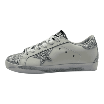 Golden Goose  Superstar 'White Silver Glitters'