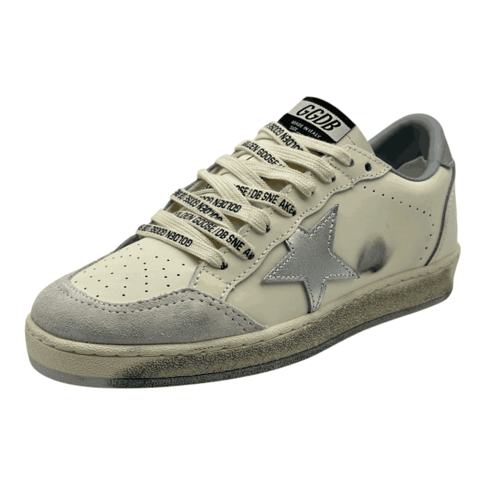 Golden Goose Ball Star Low 'White Light Grey'