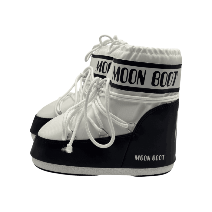 Moon Boot Icon Nylon Low Boot 'White Black'
