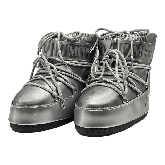 Moon Boot Icon Quilt Low Boot 'Silver Grey'