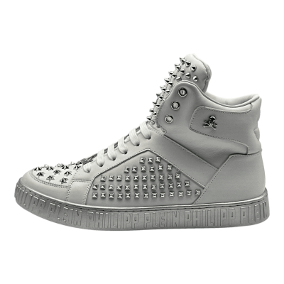 Philipp Plein High-Top Spike Star 'White'