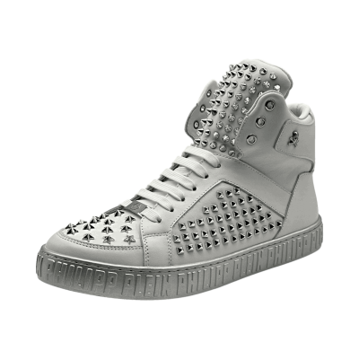 Philipp Plein High-Top Spike Star 'White'