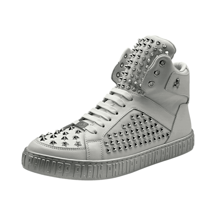 Philipp Plein High-Top Spike Star 'White'