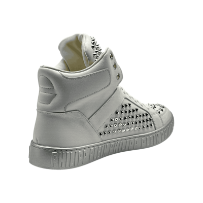 Philipp Plein High-Top Spike Star 'White'