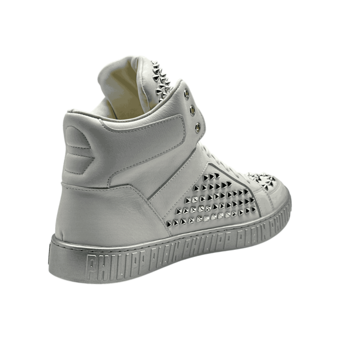 Philipp Plein High-Top Spike Star 'White'