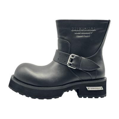 Balenciaga Venom Leather Bike Boots 'Black'