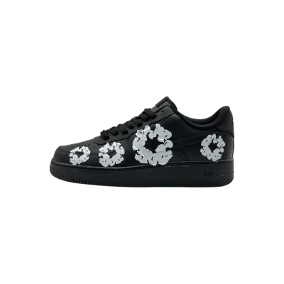 Кроссовки Nike air force x denim tears custom Black